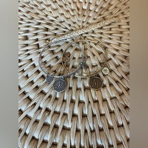 Alex & Ani “M” Initial Expandable Bangles Set of 2